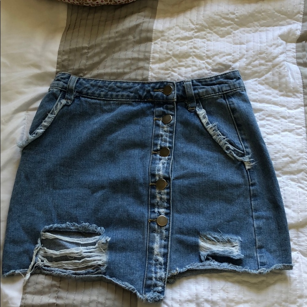 Light blue jean skirt